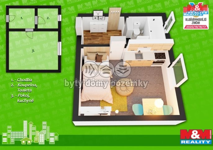 Pronájem, Byt 1+kk, Svitavy