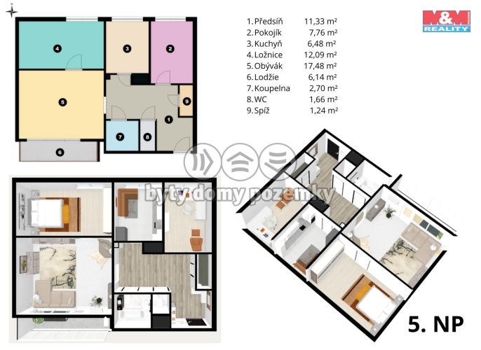 Prodej, Byt 3+1, Brno