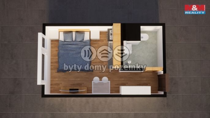 Prodej, Byt 1+kk, Jiřetín pod Bukovou