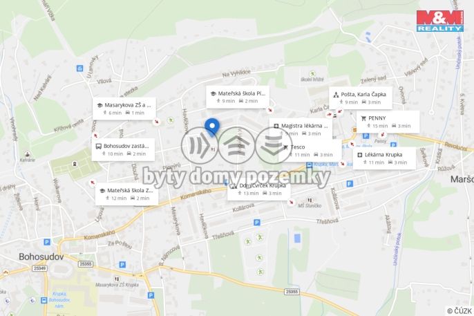 Prodej, Byt 1+1, Krupka