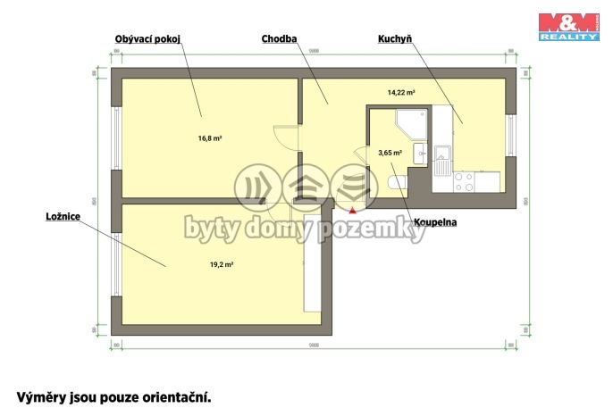 Prodej, Byt 2+1, Cheb