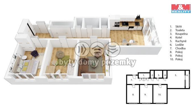 Prodej, Byt 3+1, Praha