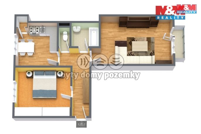 Pronájem, Byt 2+1, Sokolov