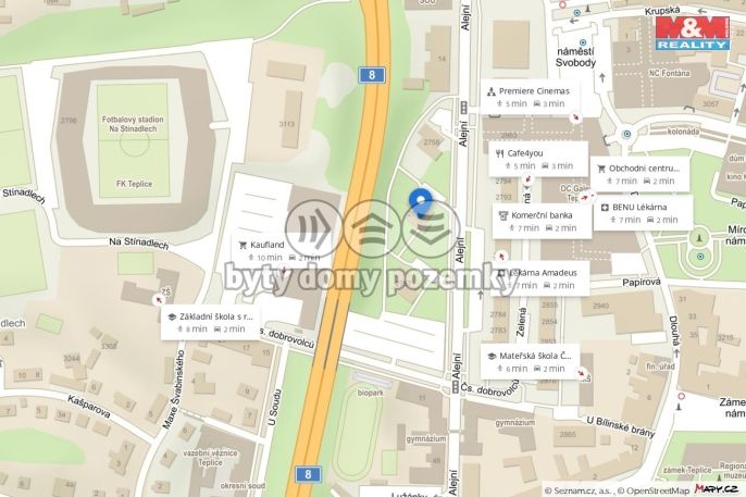 Pronájem, Byt 1+1, Teplice