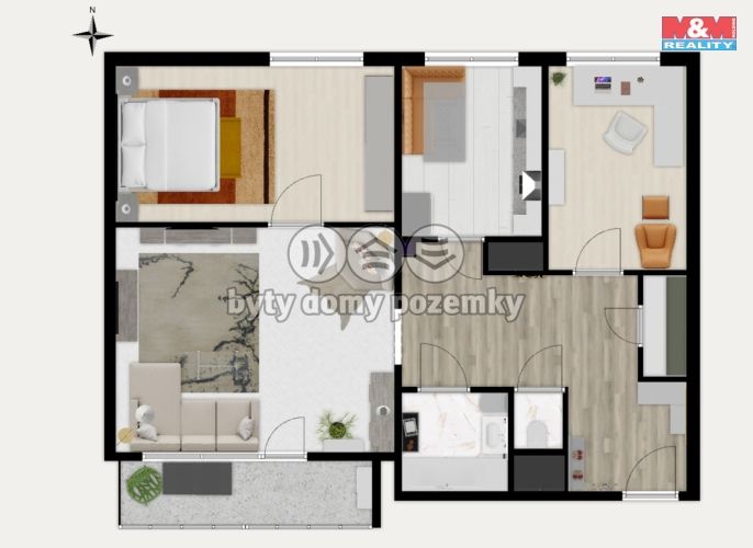 Prodej, Byt 3+1, Brno