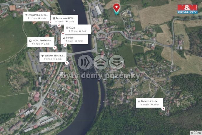 Prodej, Pozemek k bydlení, Kamýk nad Vltavou