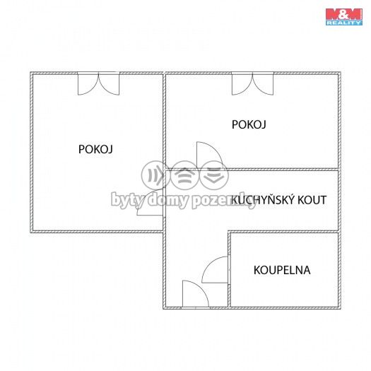 Pronájem, Byt 1+1, České Velenice