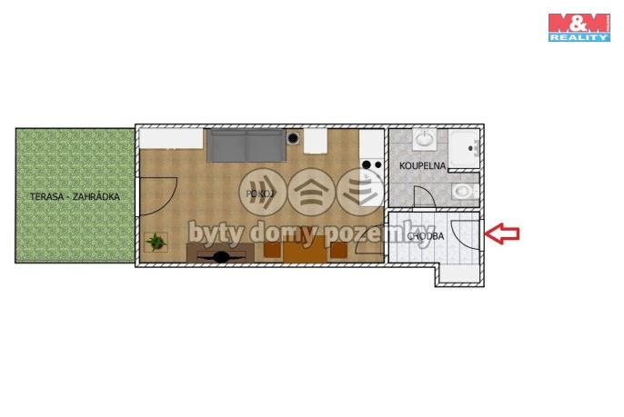 Pronájem, Byt 1+kk, Světlá nad Sázavou