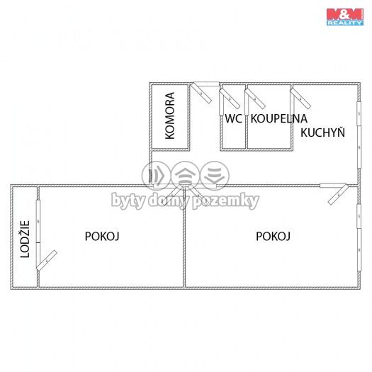 Pronájem, Byt 2+1, Chomutov