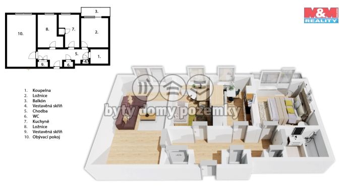 Prodej, Byt 3+1, Hradec Králové