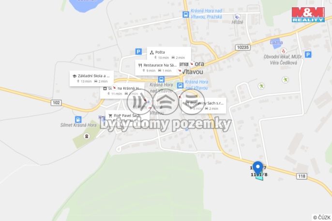 Prodej, Pozemek k bydlení, Krásná Hora nad Vltavou