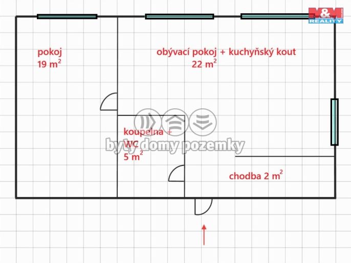 Pronájem, Byt 2+kk, Heřmanův Městec