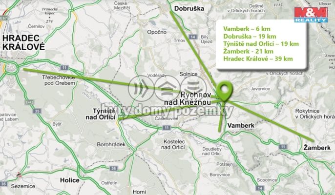 Pronájem, Byt 3+1, Rychnov nad Kněžnou