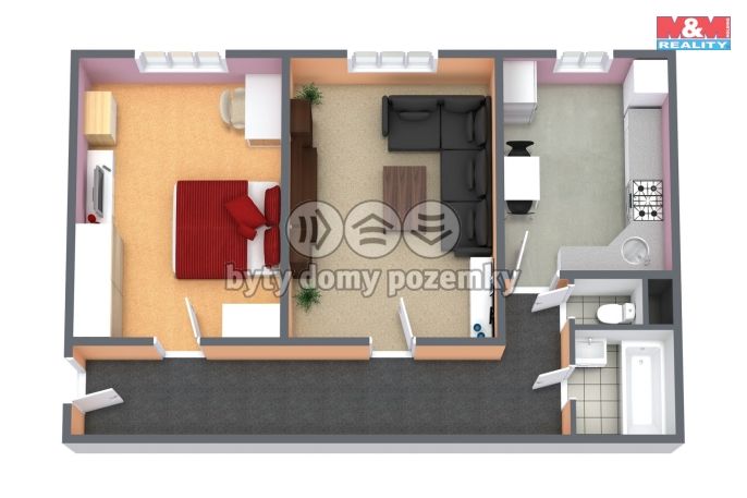 Prodej, Byt 2+1, Ostrov