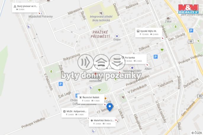 Prodej, Byt 1+1, Vysoké Mýto