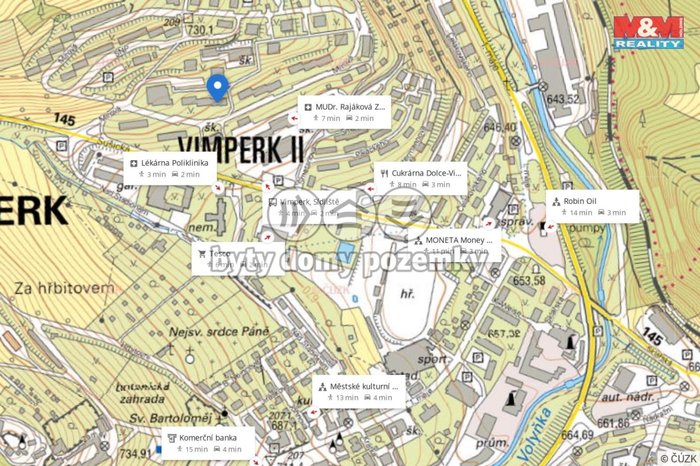 mapa okolí