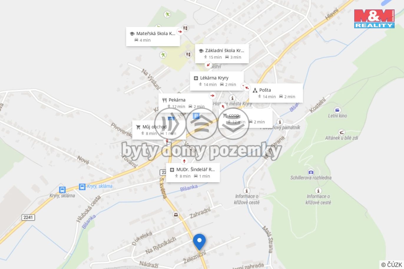 mapa okolí
