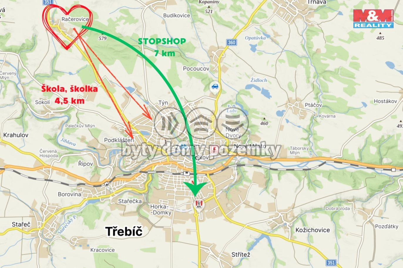 mapa okolí