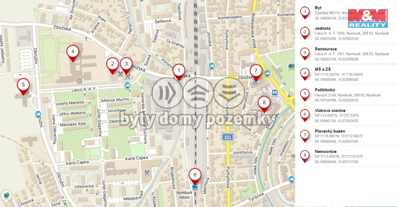 Mapa okolí