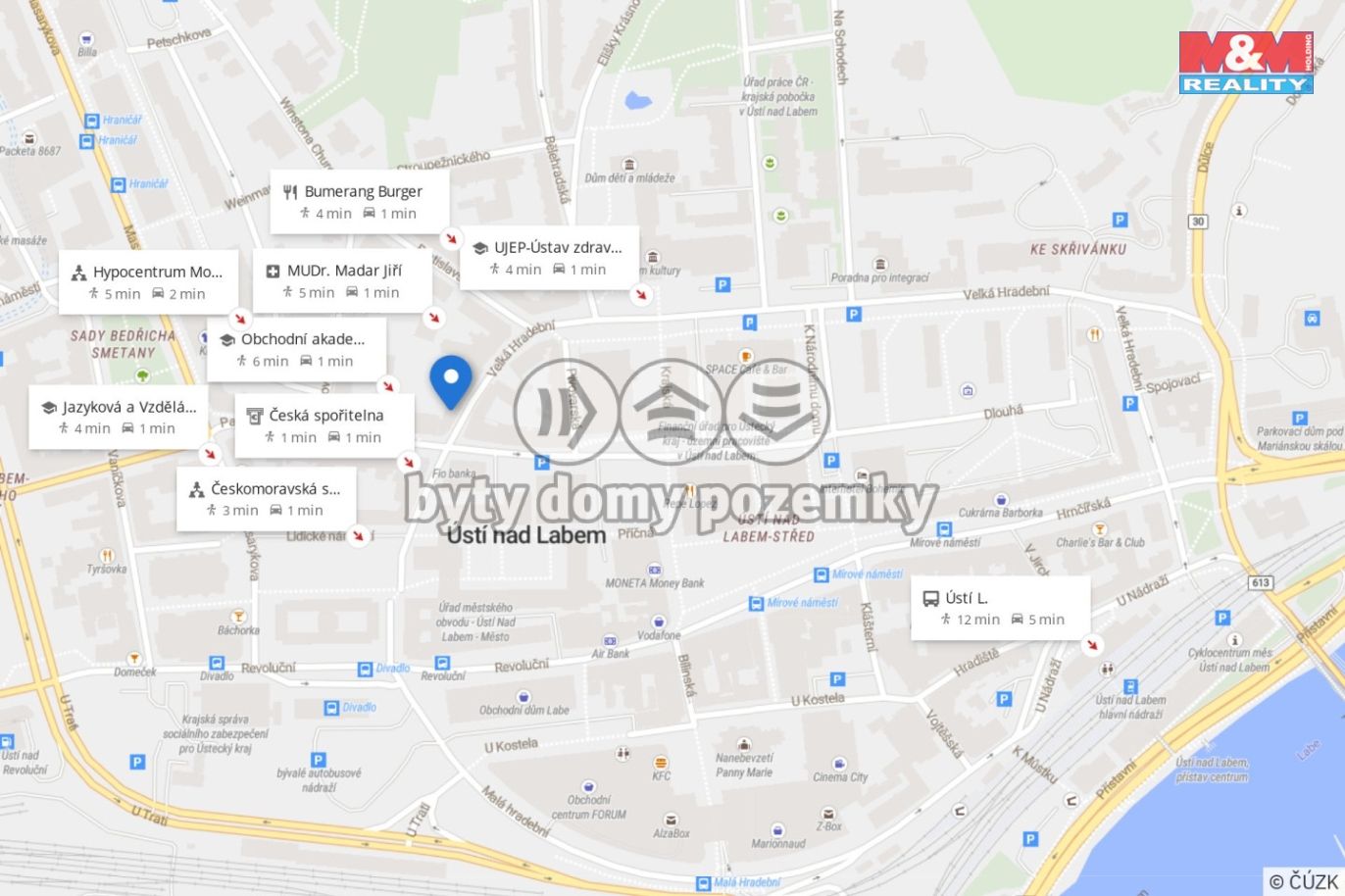 Mapa okolí.