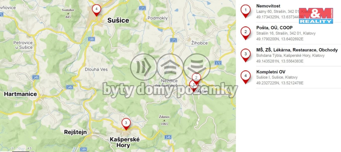 Mapa okolí