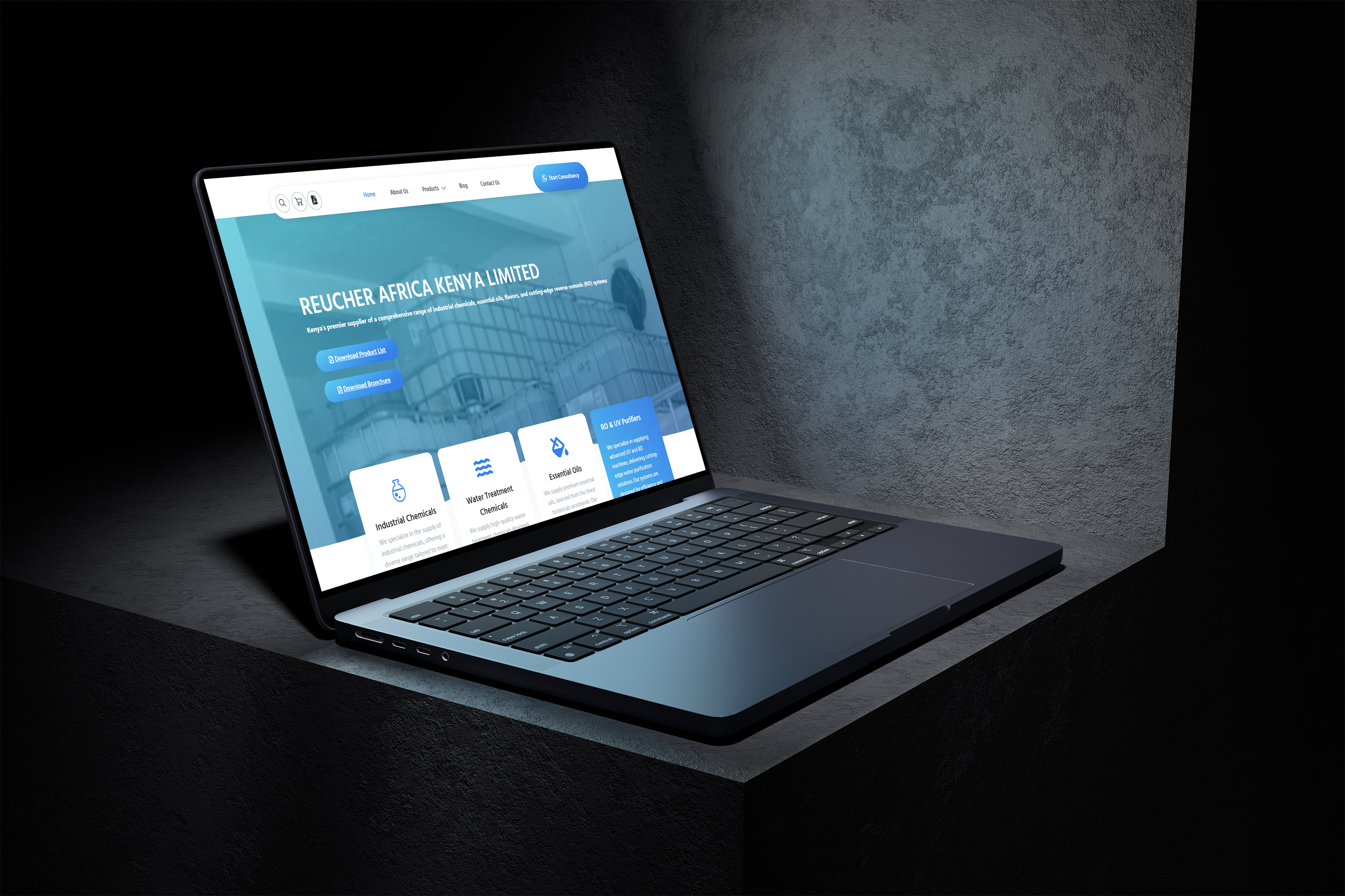 Industrial Chemicals Supplier Website - Reucher Africa Kenya Limited