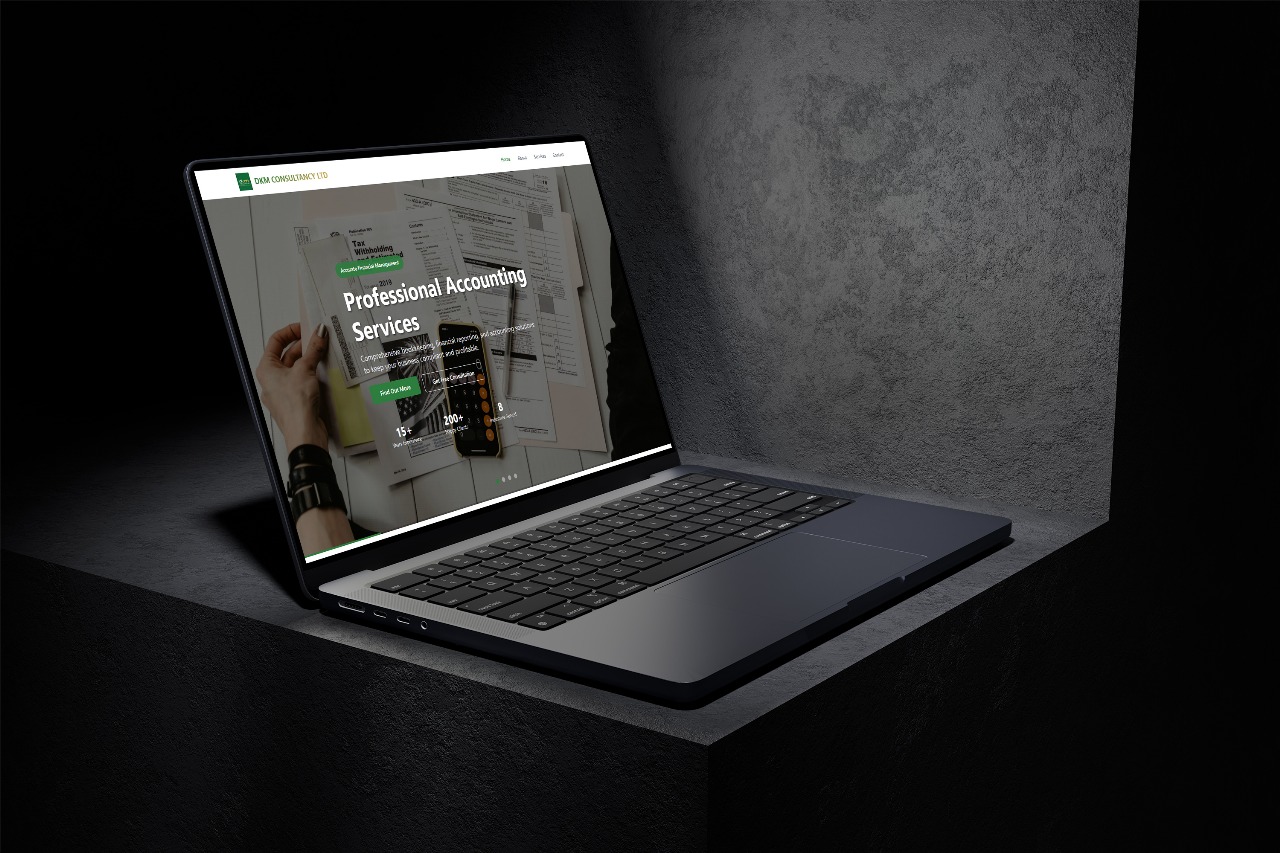 Professional Accounting Firm Website - DKM Consultancy Ltd