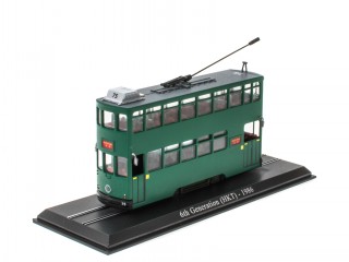 6th Generation HKT 1986 Hong Kong Tram Straßenbahn Modell Atlas 1:87