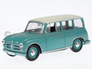 AWZ P70 Kombi blau Dach weiss DDR Ostalgie Modellauto 7230012 Atlas 1:43
