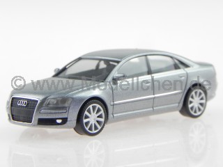 Audi A8 D3 4E FL 2005 quartzgrau Modellauto 8122 Herpa 1:87