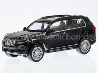 BMW X7 G07 2018 schwarz LHD Modellauto pa55191L Para 1:64