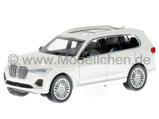 BMW X7 G07 2018 weiss LHD Modellauto pa55192L Para 1:64