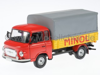 Barkas B1000 Pritsche PlaneSpriegel MINOL Modellauto 723026 Atlas 1:43