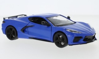 Chevrolet Corvette Stingray C8 blau Modellauto 79360 Motormax 1:24