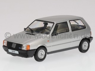 Fiat Uno 1983 silber Modellauto ABADD153 Hachette 1:43
