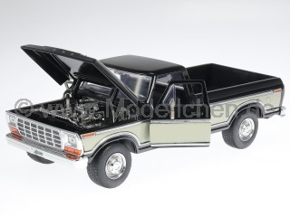 Ford F-150 Pickup 1979 schwarz-weiss Modellauto 31585 Jada 1:24