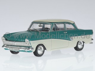 Ford Taunus 17M P2 Barocktaunus grün weiss Modellauto in Vitrine 1:43 B-Qualität