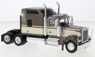 Kenworth W900 braun-beige 1990 LKW Truck Modellauto TR145 IXO 1:43