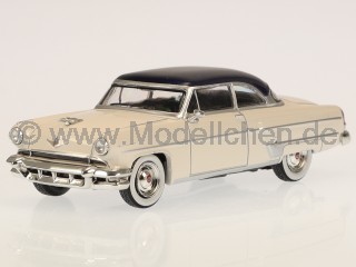 Lincoln Capri 1954 weiss Dach schwarz Modellauto 631-L Mini-GT 1:64