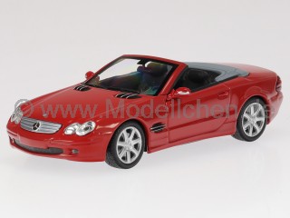 Mercedes R230 SL-Klasse 2001 rot Modellauto 940031031 Maxichamps 1:43