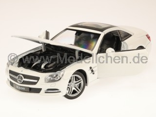Mercedes R231 SL 500 2012 weiss Hardtop Modellauto 24041 Welly 1:24