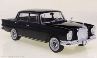 Mercedes W111 220 Heckflosse 1959 schwarz Modellauto 124210 Whitebox 1:24