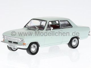 Opel Kadett B 1965 2-Türer weiss Modellauto in Vitrine Hachette 1:43