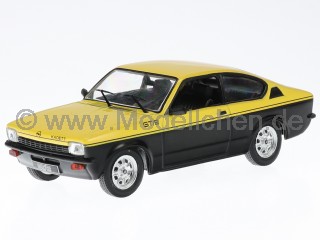 Opel Kadett C GT/E Coupe gelb-schwarz Modellauto CLC383 IXO 1:43