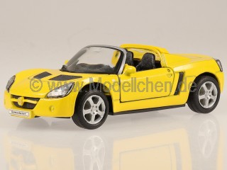 Opel Speedster 2001 gelb Modellauto 42332 Welly 1:33