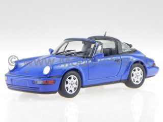Porsche 911 964 Targa 1991 blau Modellauto 940061360 Maxichamps 1:43