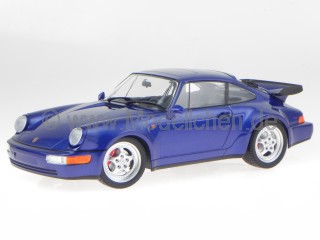 Porsche 911 964 Turbo 1990 blau Modellauto 155069101 Minichamps 1:18