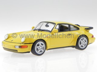Porsche 911 964 Turbo 1990 gelb Modellauto 940069104 Maxichamps 1:43