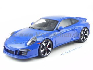 Porsche 911 991 GTS blau PorscheClub America Modellauto GT-Spirit 1:18