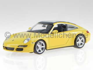 Porsche 911 997 Targa 2006 gelb Modellauto 940066161 Maxichamps 1:43